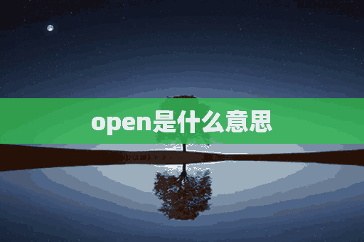 open是什么意思